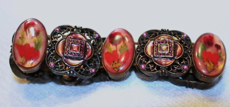 #Vintage resine bloemen armband – photo 5